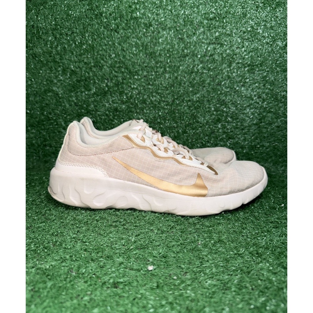 Nike Shoes Women Size 9 Explore Strada Pink Gold Running Walking Comfort Sneaker